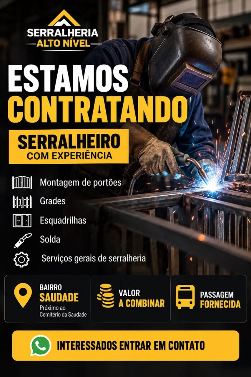 SERRALHEIRO COM EXPERIÊNCIA 