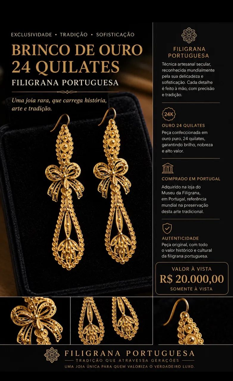 Brinco de ouro 24 quilates - Foto 5
