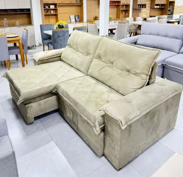 Sofá - Retrát. e Reclin. Le. (2,90m) - D-28 Dividimos Em Até 10x Sem Juros