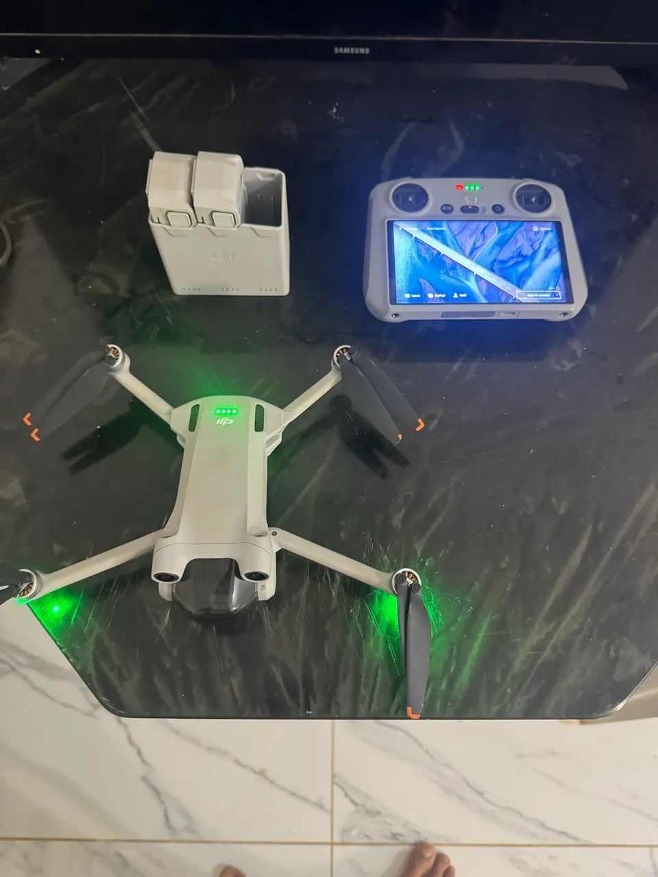 Drone mini 3 pro + kit fly more + RT com tela  - Foto 5