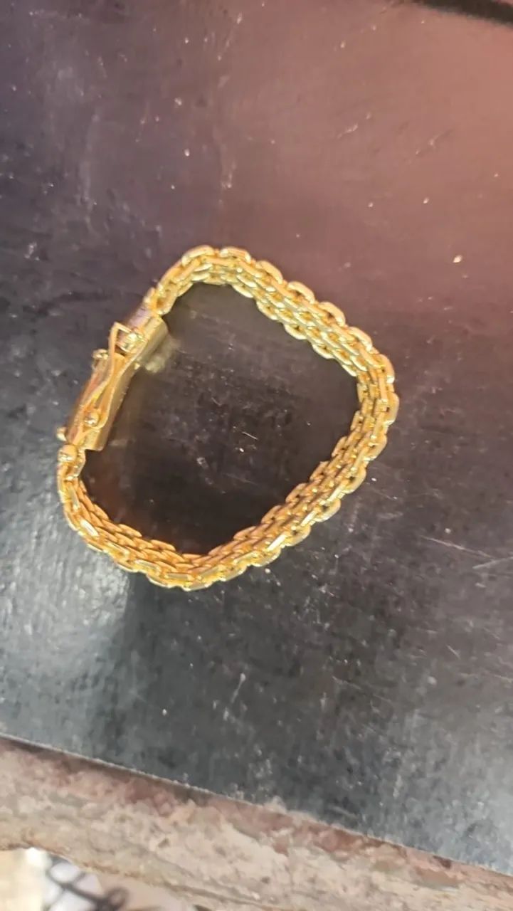 Pulseira Com banho de ouro 1000 - Foto 4