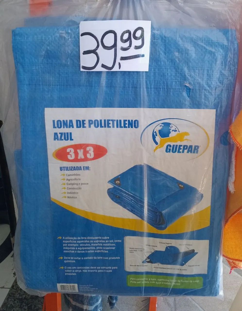 Lona azul 3 x 3.