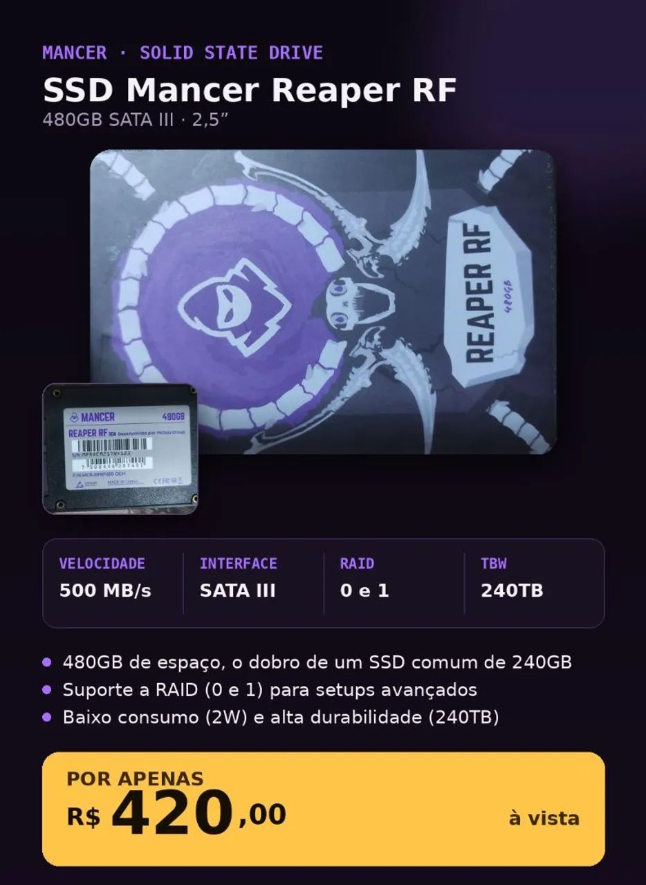 SSD SATA MANCER REAPER RF 480GB