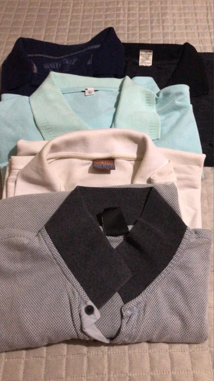Camisas polo G e GG - pouco usadas e até sem uso - Brechó 