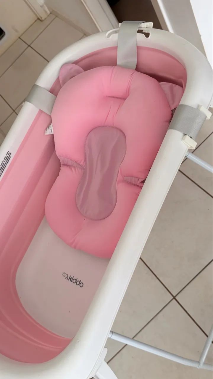Banheira para Bebê Kiddo Flex Dobrável com Suporte - Foto 3