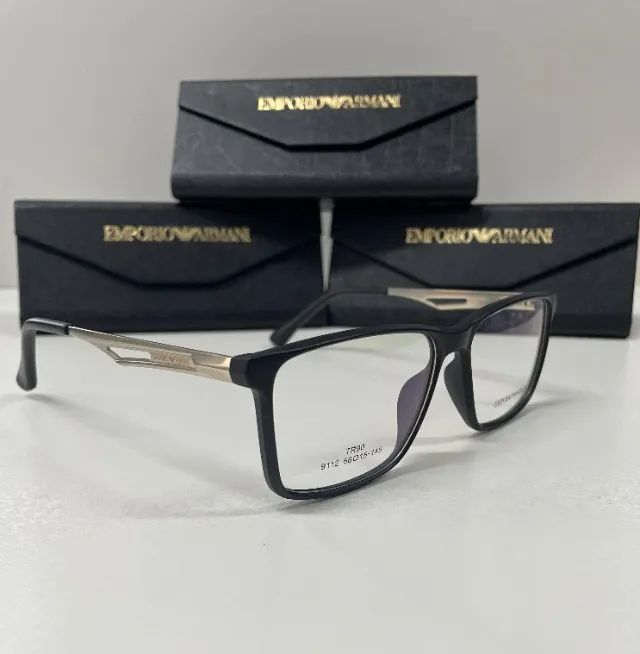 Armação Empório Armani black silver resistente e confortável nova style  - Foto 5