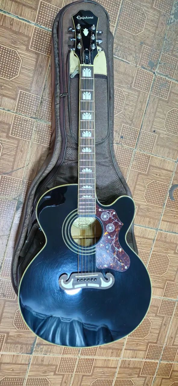 Violão epiphone ej200 com bag