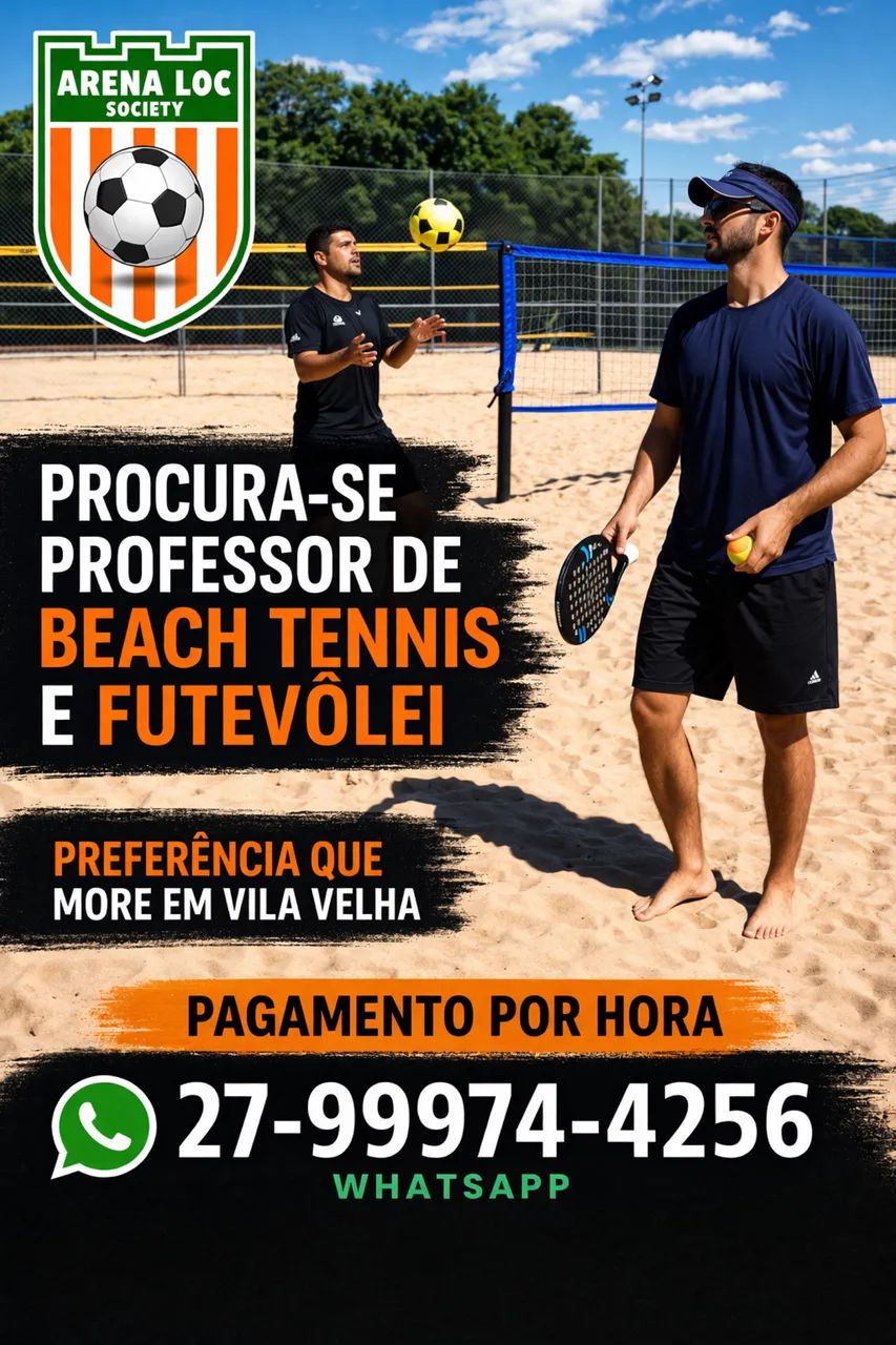 Professor de Beach Tennis e Futevôlei - Vila Velha