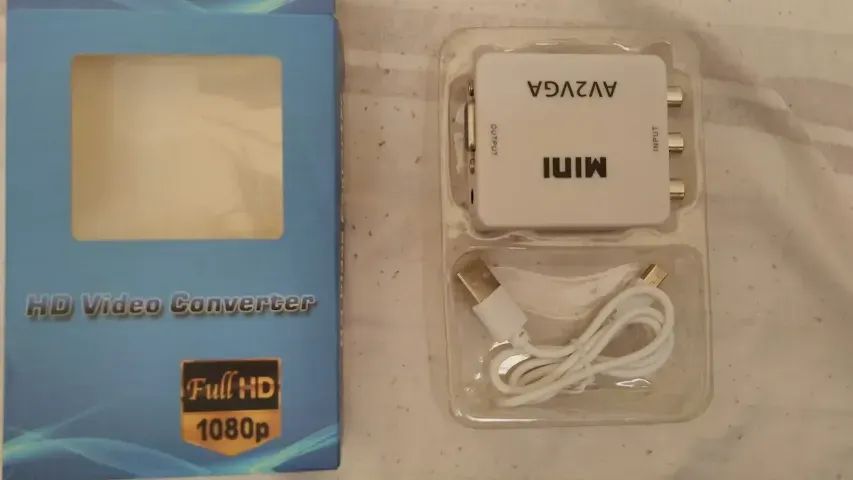 Conversor Áudio E Vídeo Av Rca Para Vga Ps1 Ps2 Xbox Dvd Vhs - Foto 3