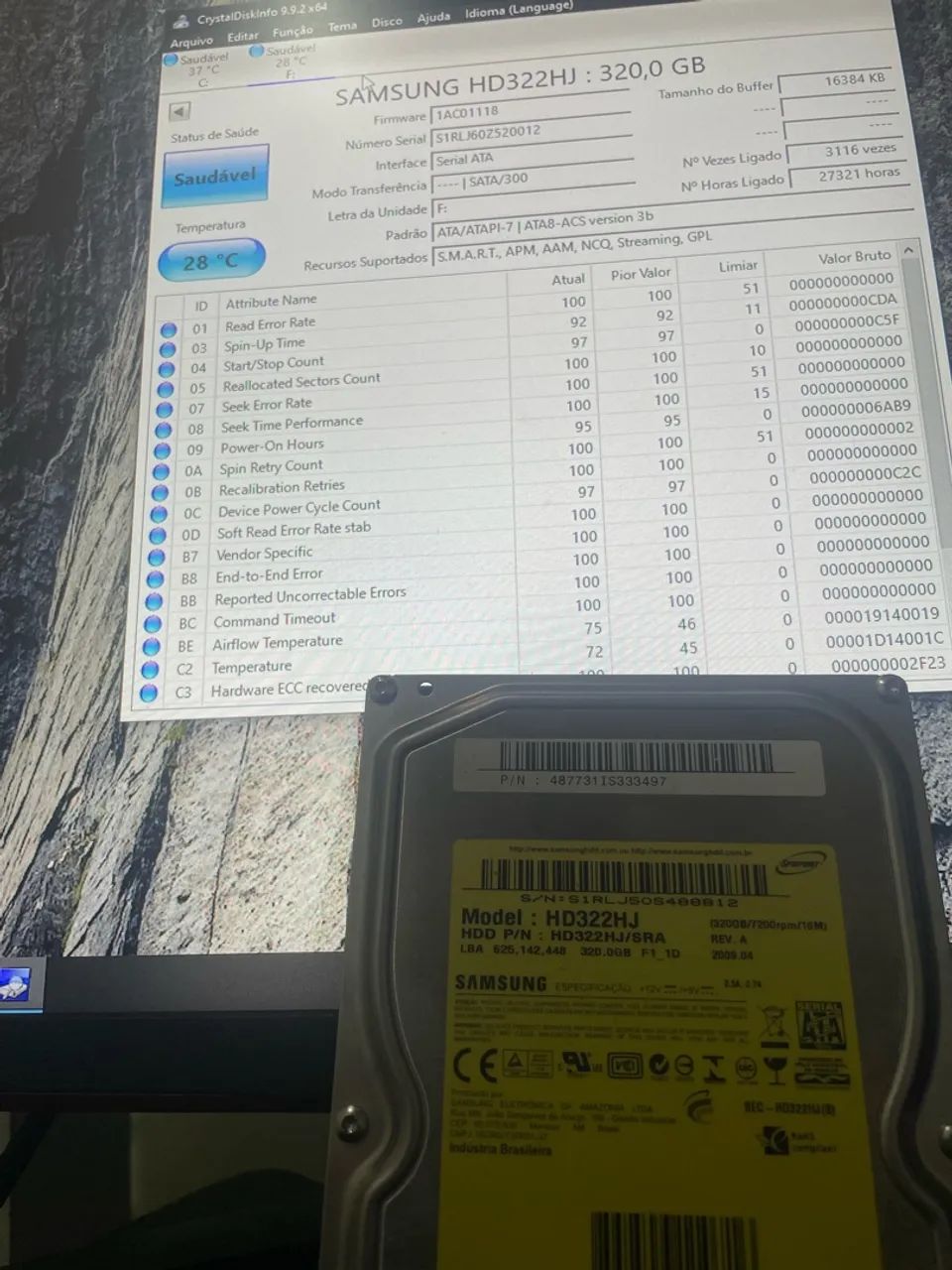 Hd 320gb Saudável - Foto 2