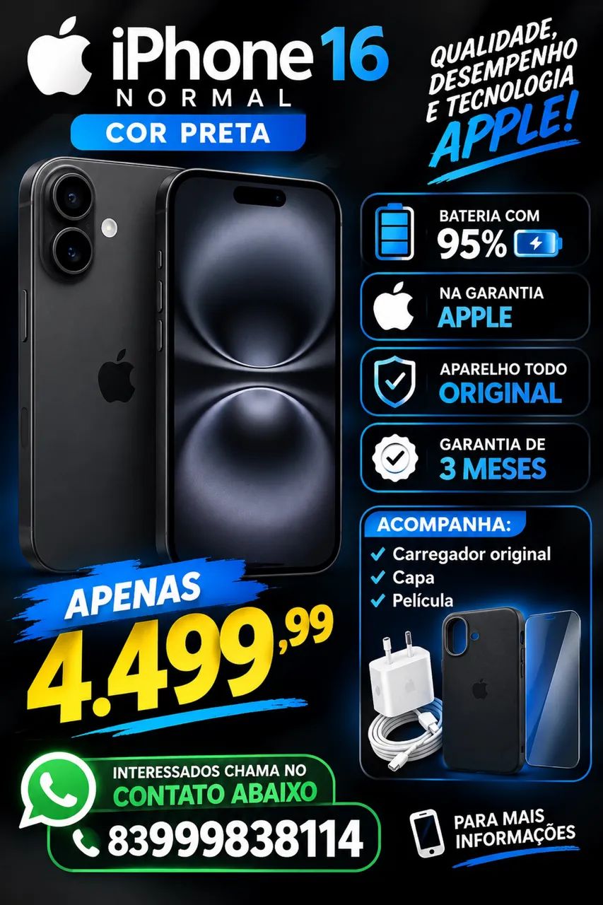 IPHONE 16 NORMAL À VENDA