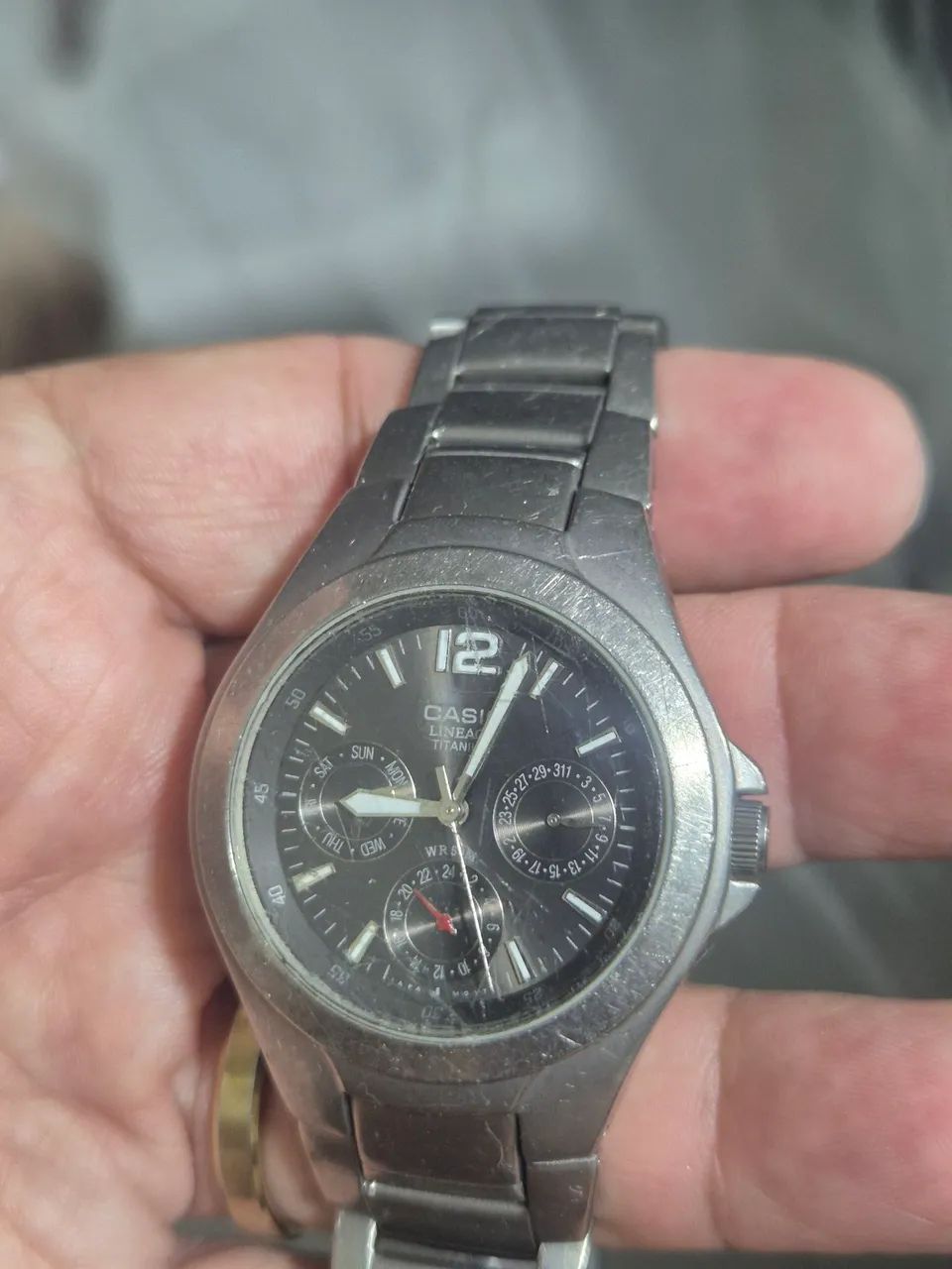 Relógio CASIO LINEAGE TITANIUM  2364   LIN-300   À QUARTZ   -   FUNCIONANDO PERFEITAMENTE - Foto 4