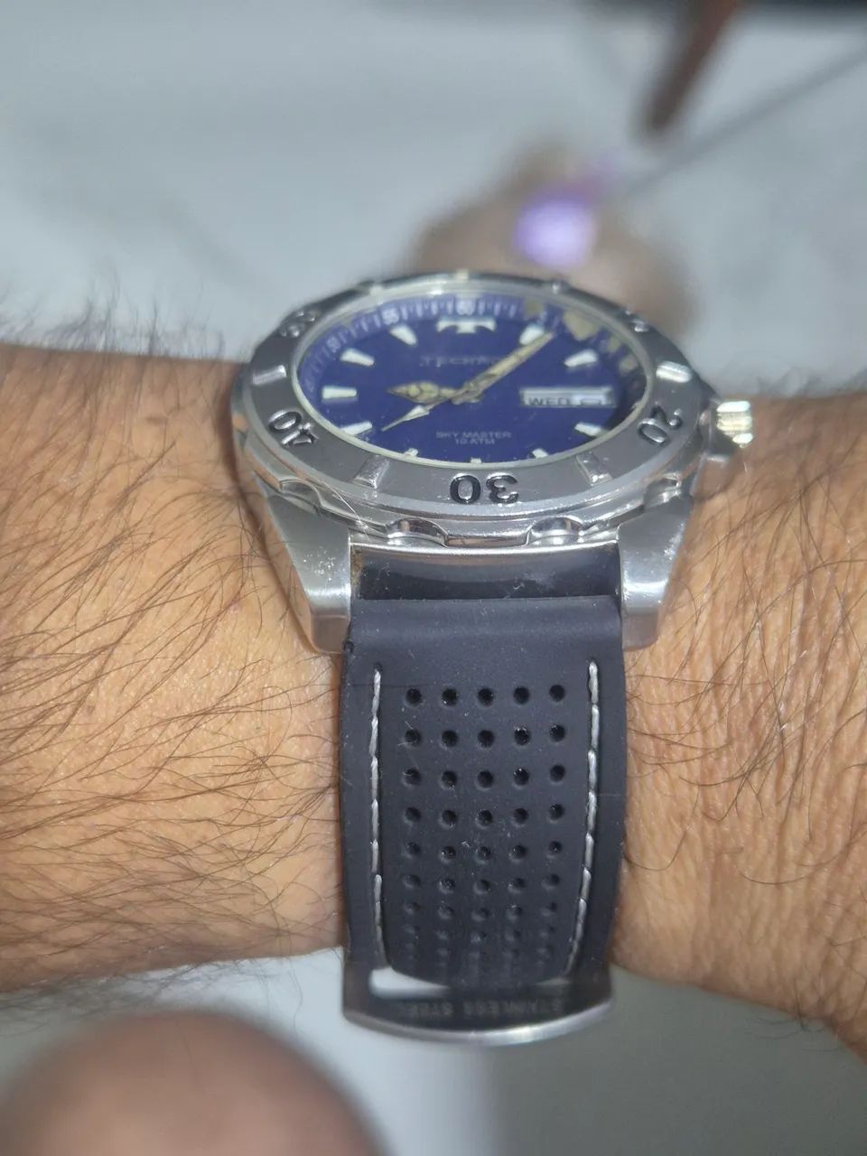 Relógio TECHNOS SKY MASTER   À  QUARTZ  100 METROS   -   ÓTIMO ESTADO - Foto 5