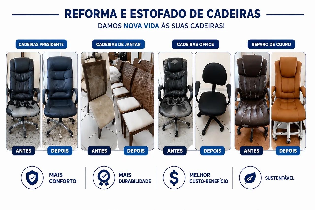 Serviços de Manutenção em Cadeiras de escritório  - Foto 3