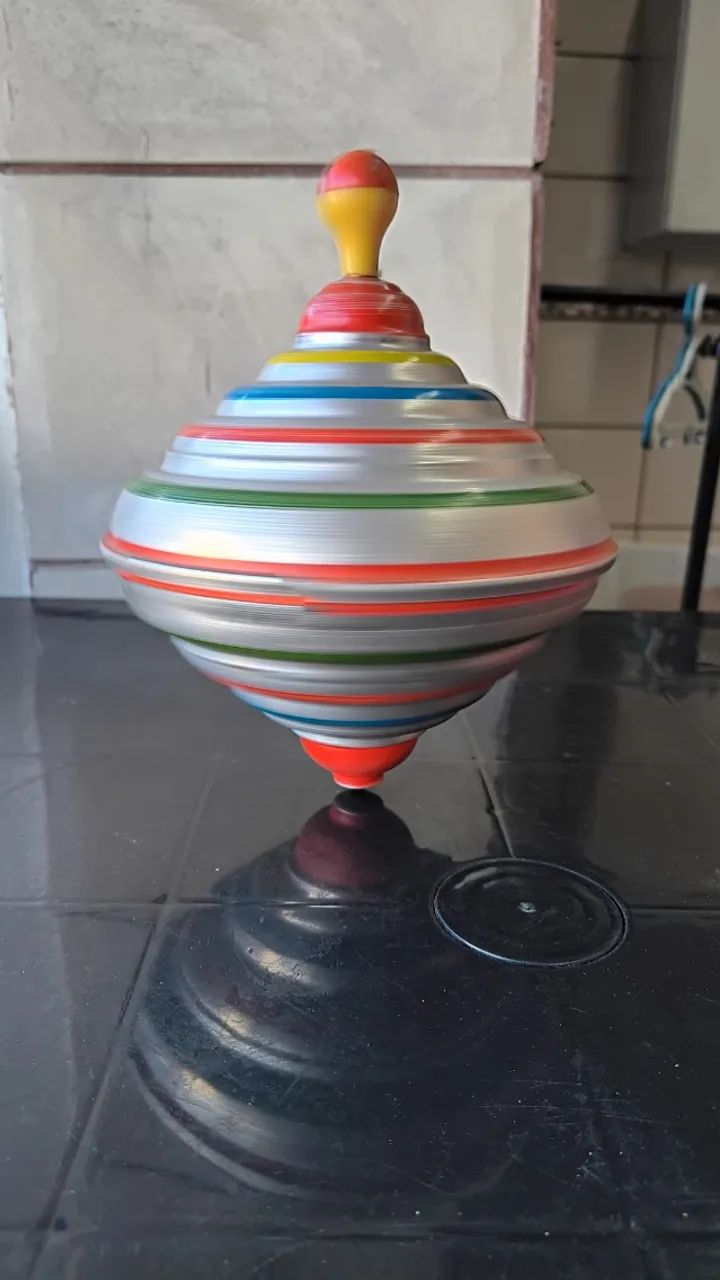 Antigo Peão Sonoro de Alumínio  - Foto 3
