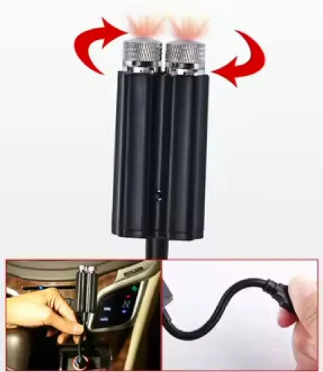 Luminária para interior de veículo usb 360 graus - Foto 4