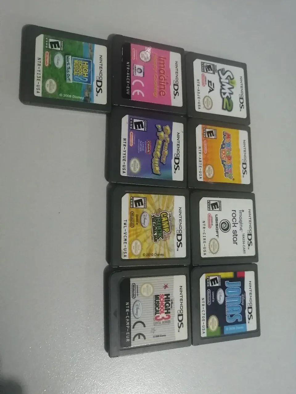 Cartucho nintendo Ds, lote 9 unidades, sem estojo! 