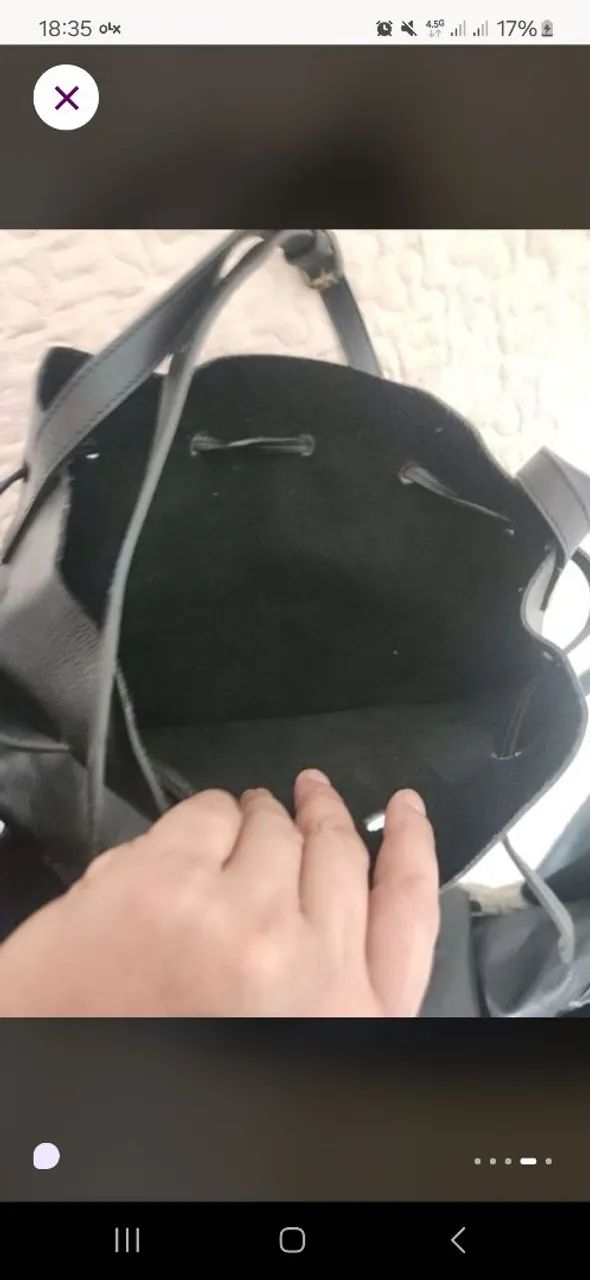 Bolsa Saco Beatnik and son, couro legítimo  - Foto 3