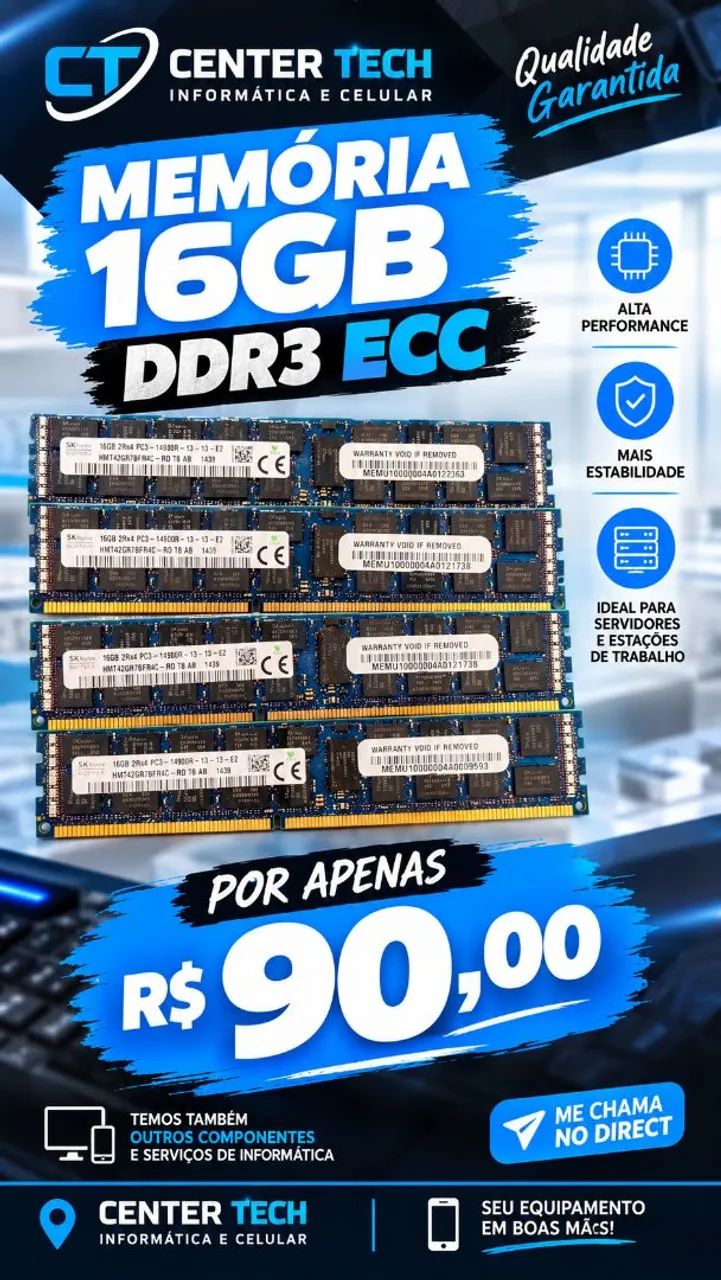 MEMÓRIA 16GB ECC  - Foto 2