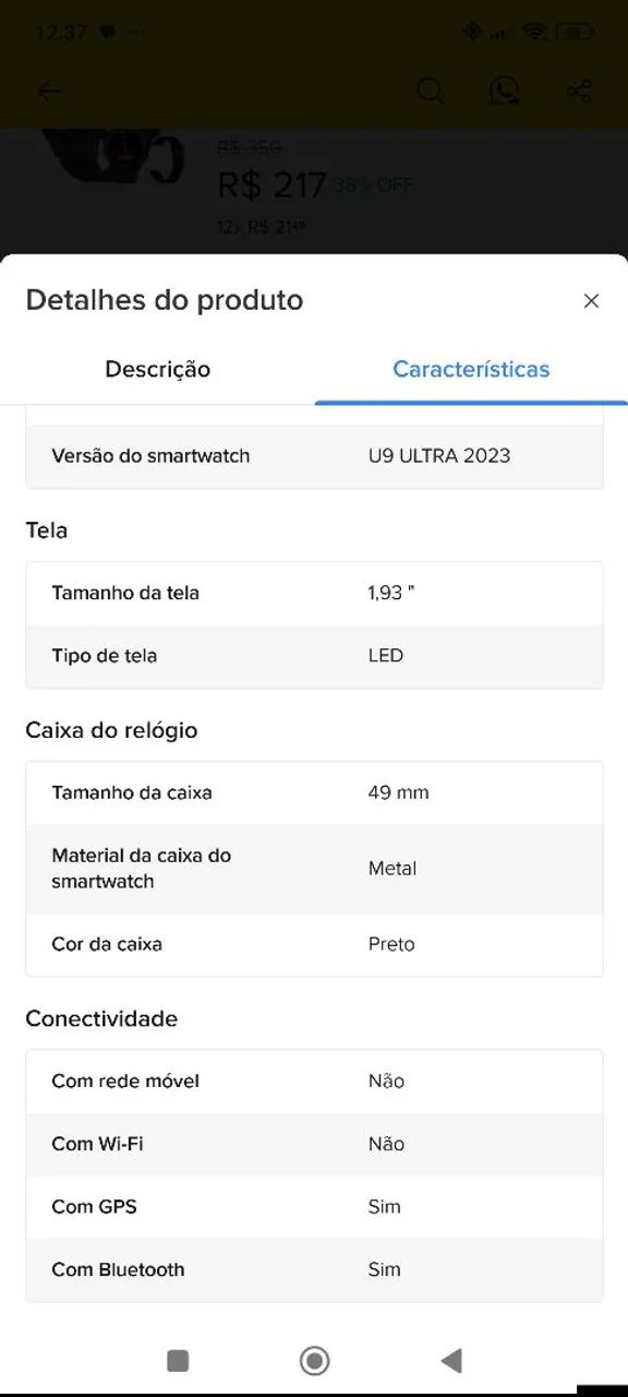 Smartwatch microwear U9 ultra novo - Foto 4