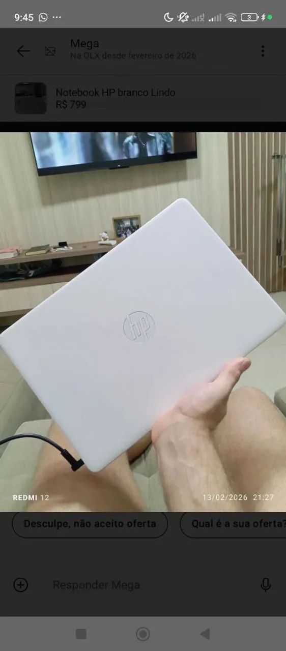 Notebook HP branco Lindo - Foto 3