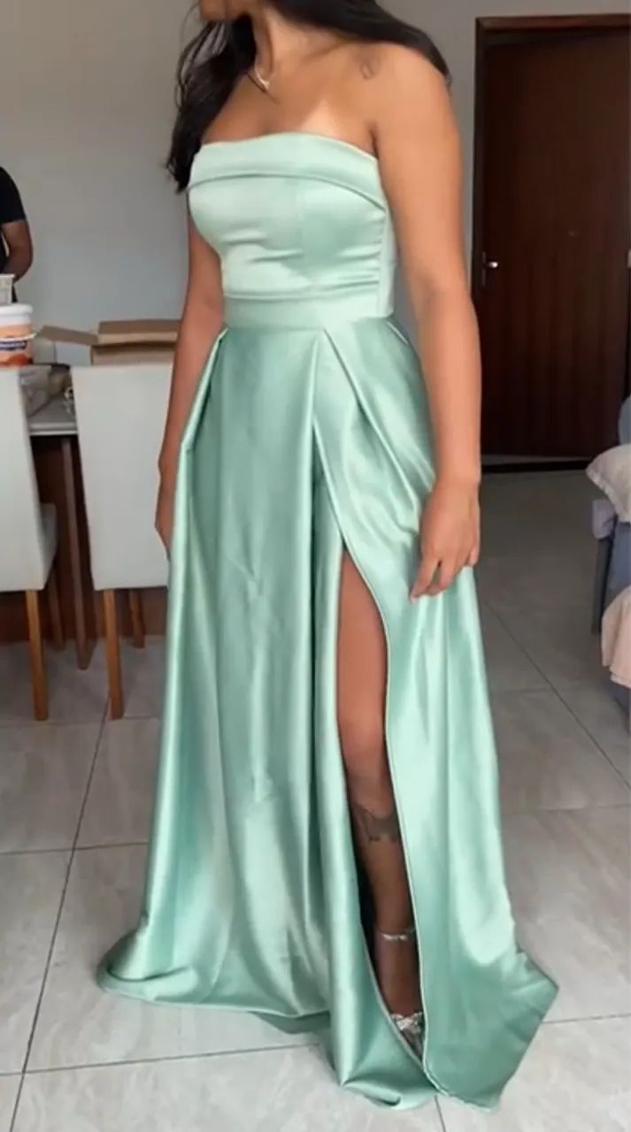 Vestido de festa cor menta - Foto 2