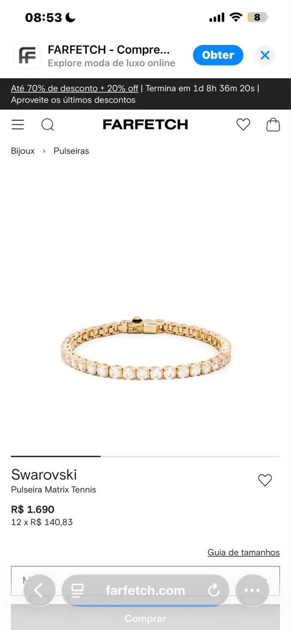 Pulseira Swarovski (Matrix Tennis) - Foto 4