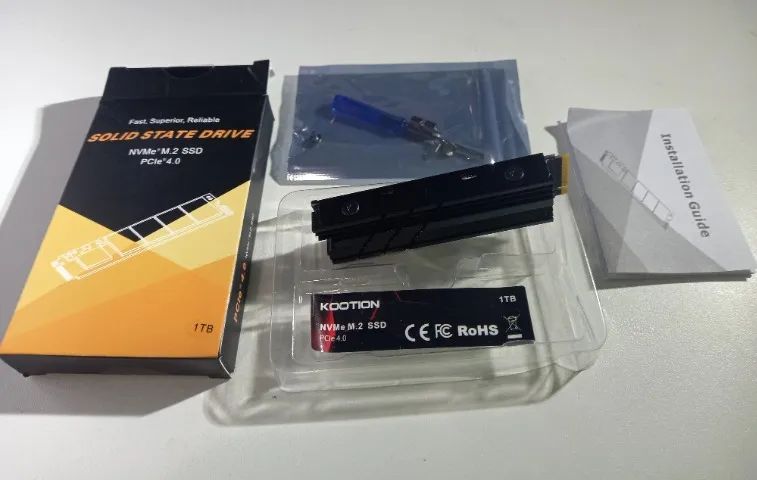 SSD NVMe M2 PCIE 4.0x4 1TB KOOTION 7000MB/S compatível com PS5 - Foto 3