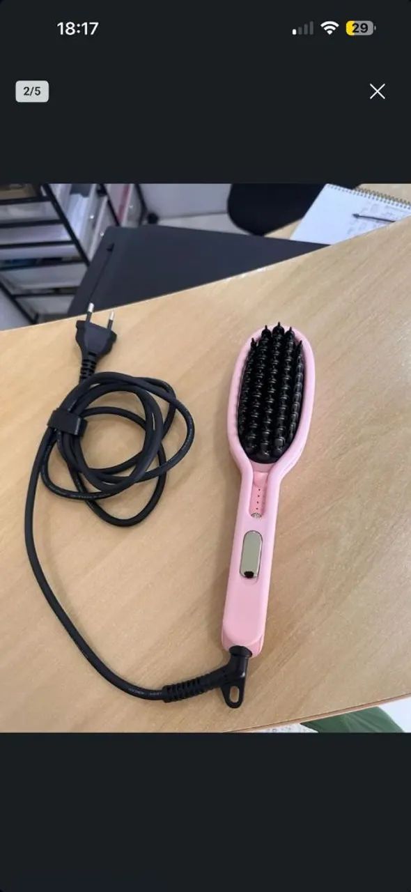 Escova alisadora elétrica nova 