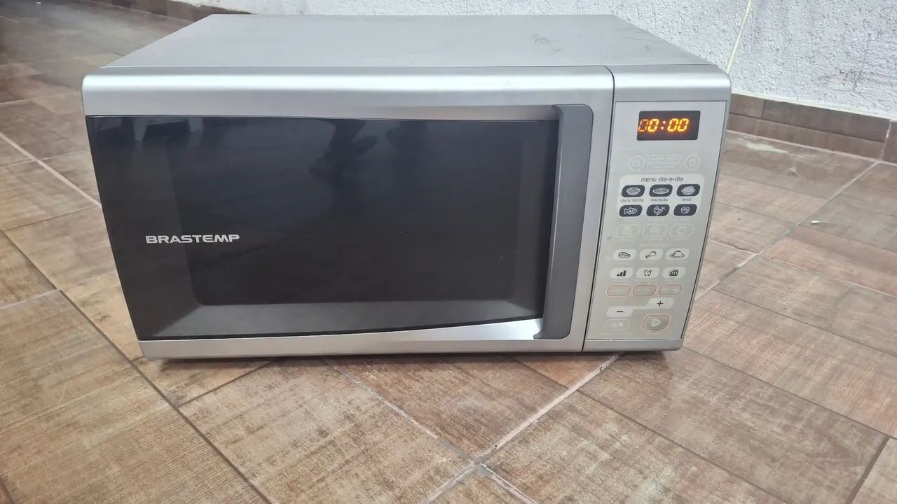 Microondas Brastemp Ative 30 Litros Cinza (BMA30) - Funcionando Perfeitamente