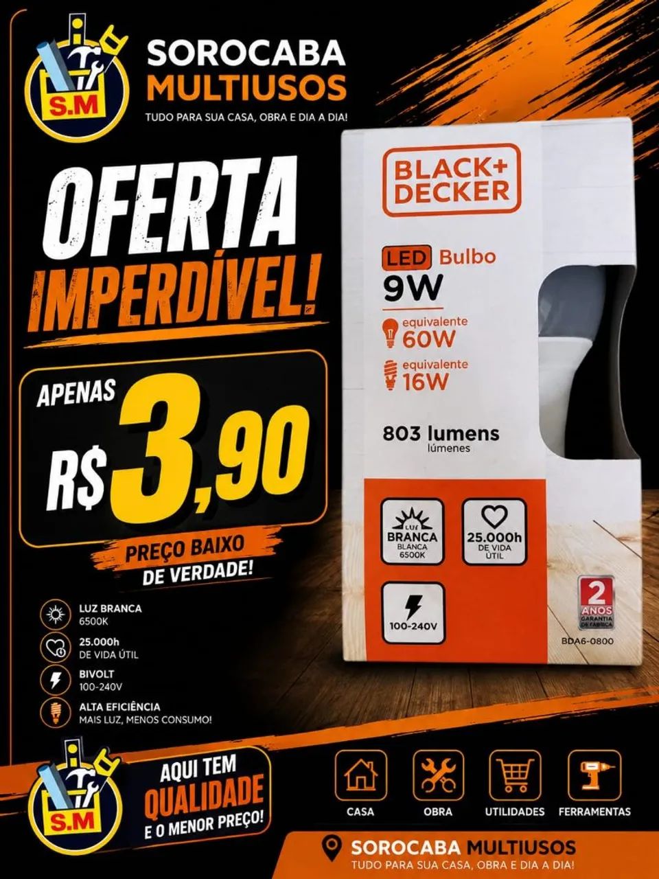 Lâmpada 9w