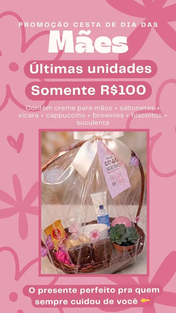 Cesta Dia das Mães Completa com Perfume ou Econômica - Entrega Disponível - Foto 2