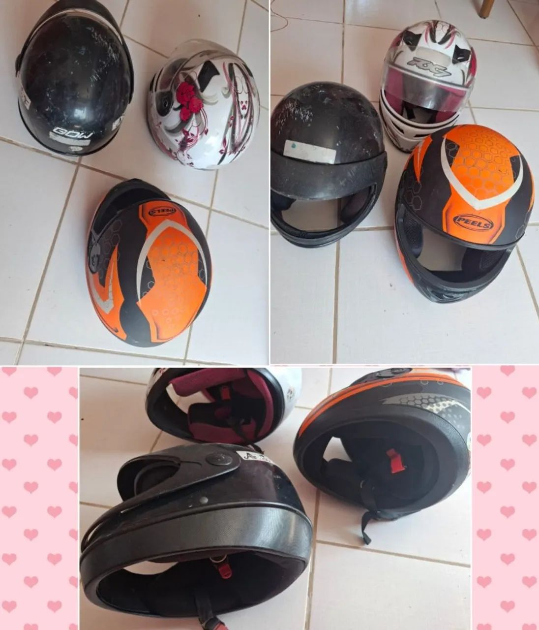 Capacetes desapego 