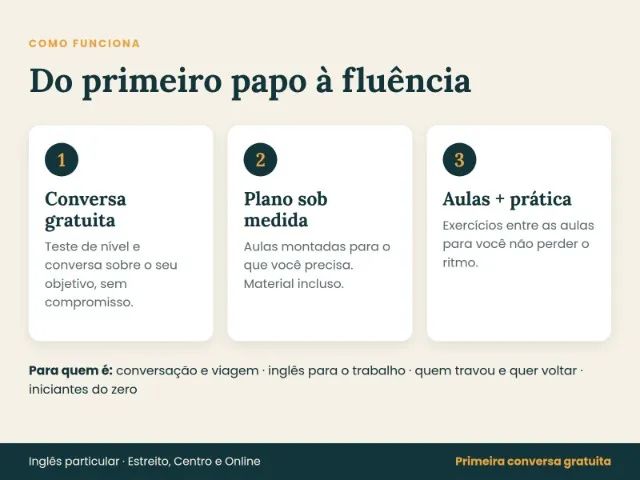 Aulas de Inglês Particular - Estreito e Centro | Presencial ou Online - Foto 4