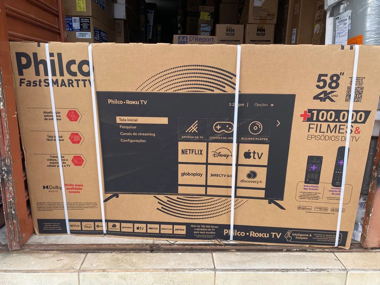 TV 58P PHILCO LED SMART ROCKU 4K DOLBY AUDIO TV58G70R2CSGBL