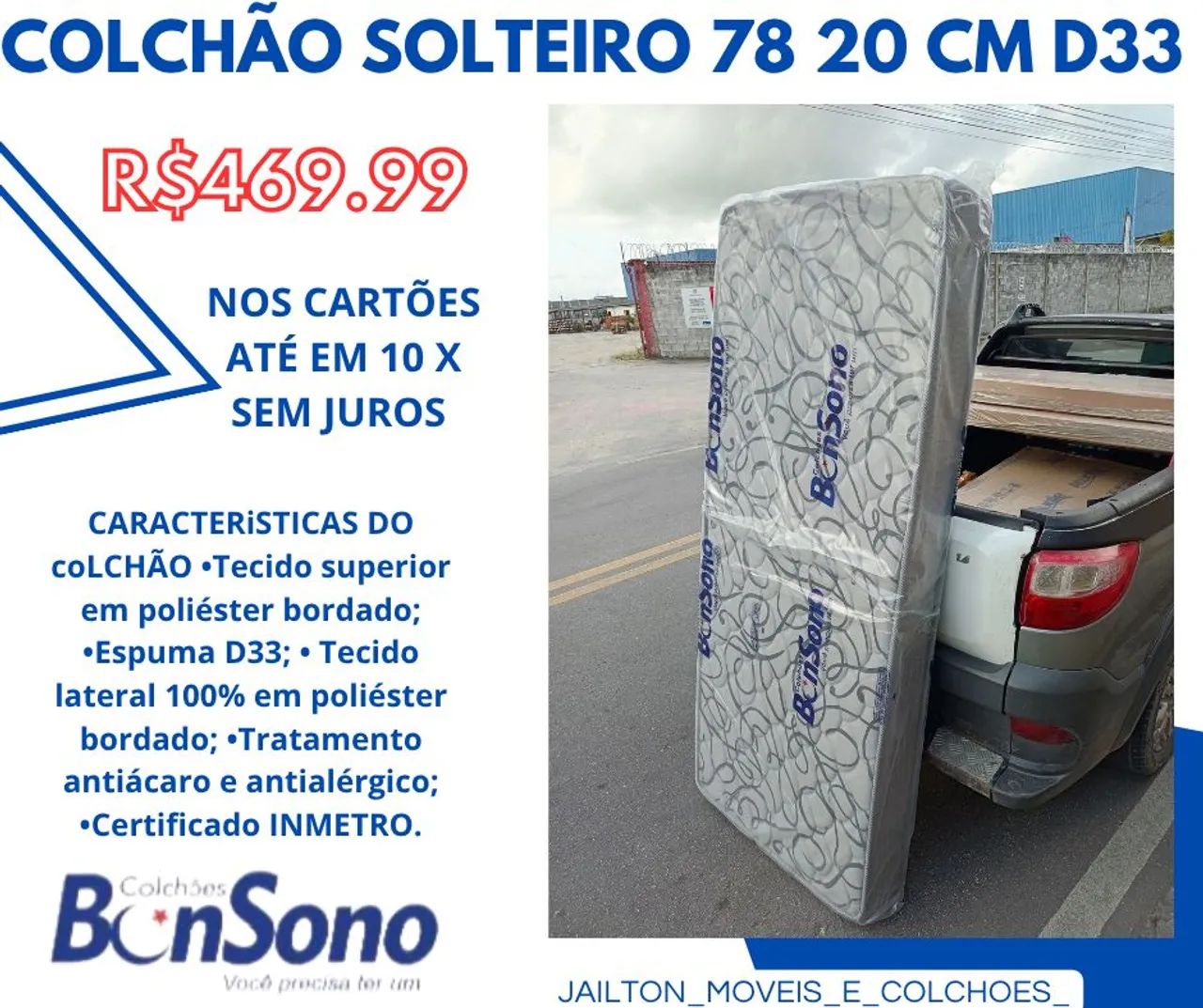 PROMOÇÕES COLCHÃO D33 CASAL E SOLTEIRO  - Foto 2