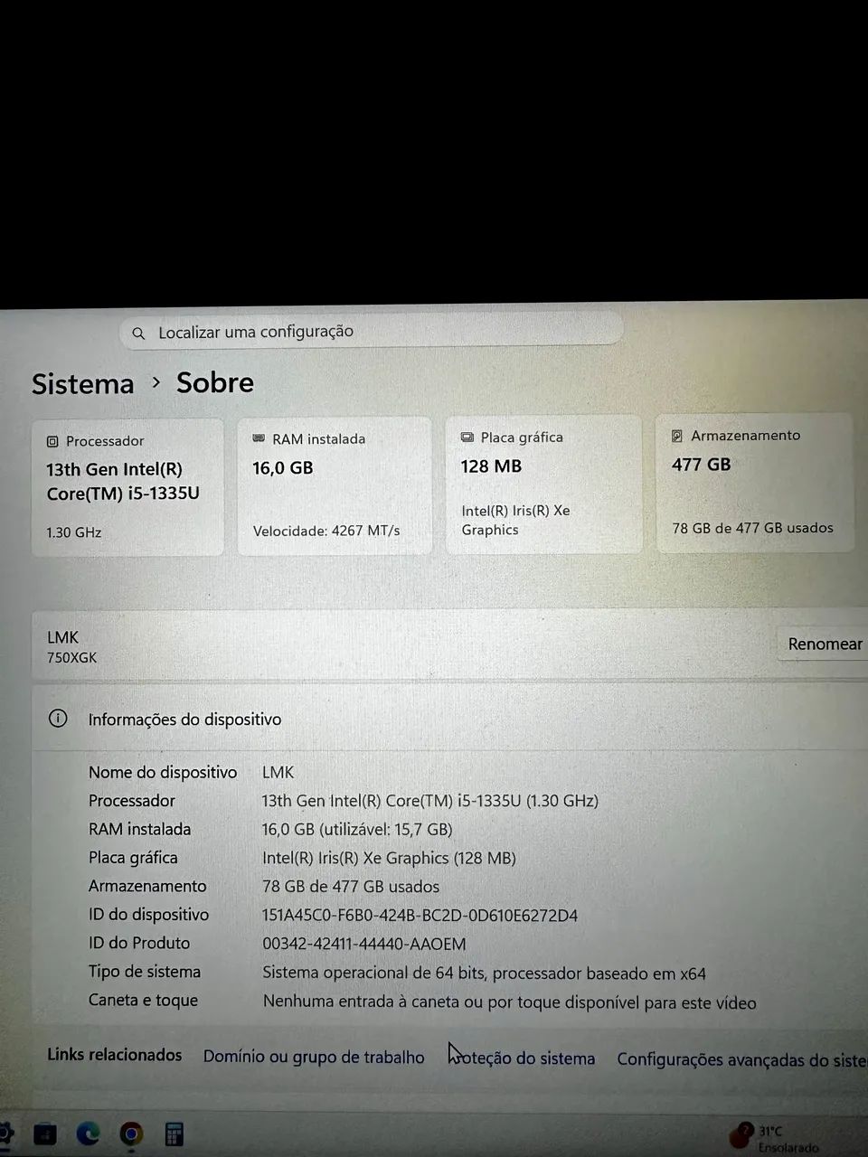 Notebook Galaxy book. 4