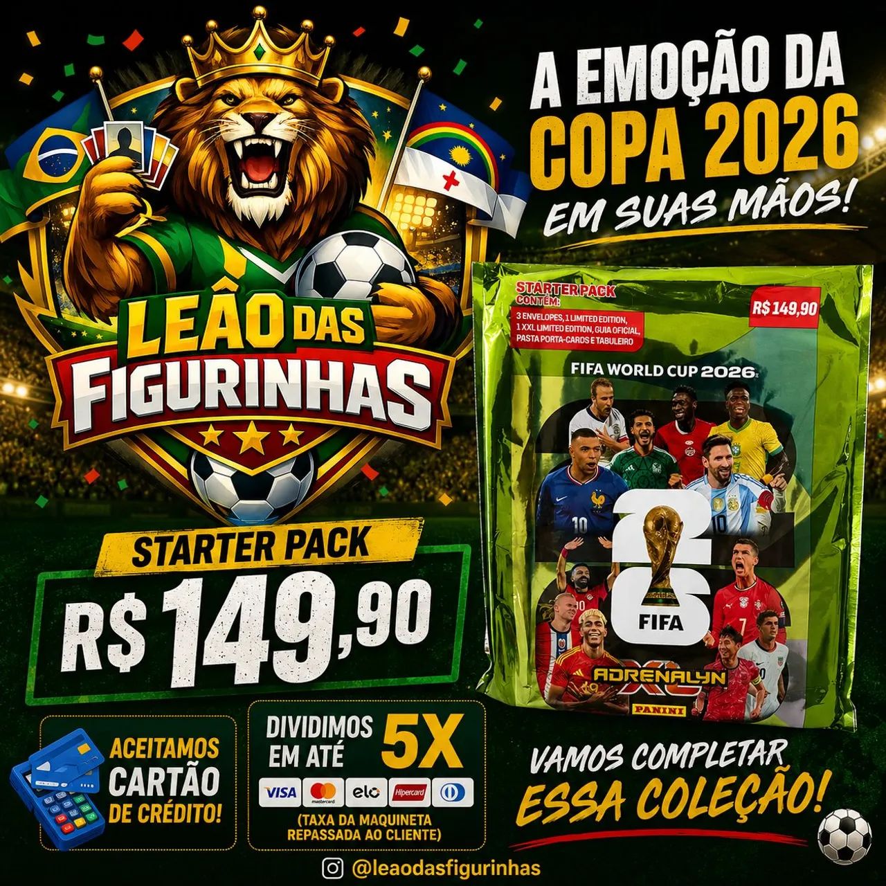 Starter Pack Adrenalyn 2026, Original Panini.