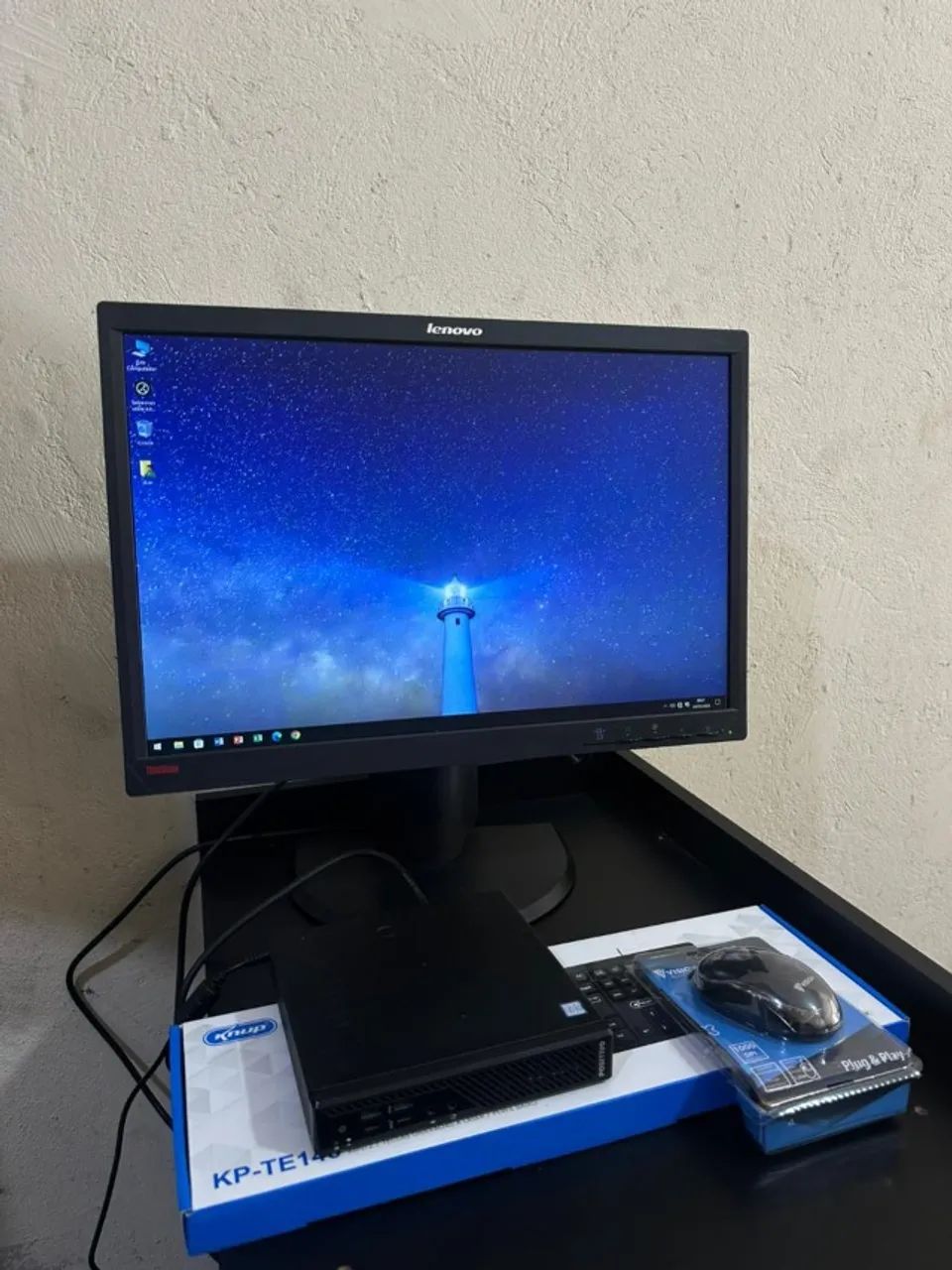 Monitor Lenovo ThinkCentre 22" Widescreen - Excelente p/ Home Office, PC e Câmeras - Foto 2
