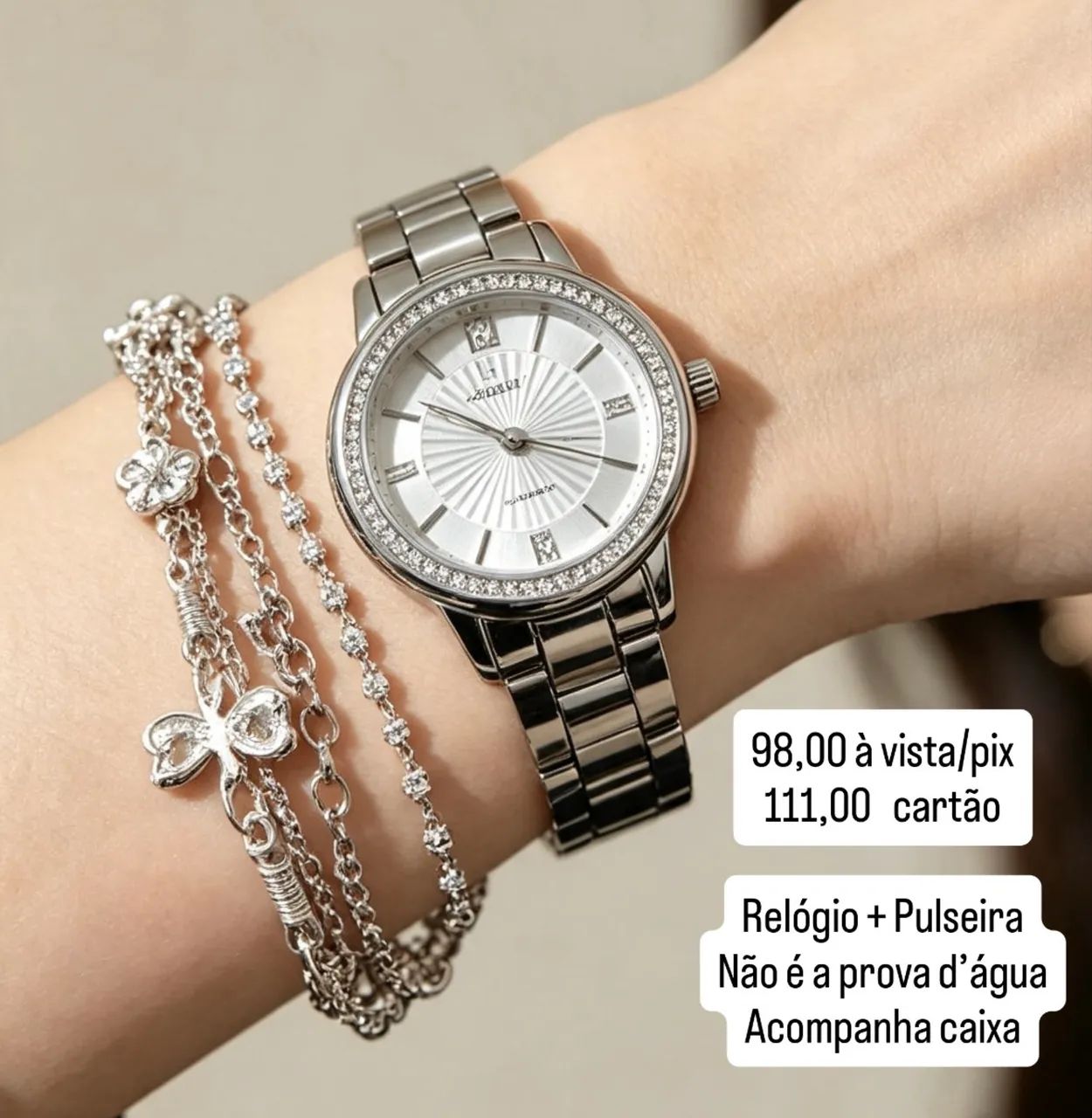 Relógio Feminino com Pulseira 