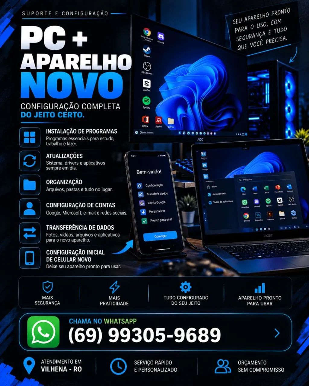 Otimização de Celular e PC | Limpeza, Desempenho e Jogos - Foto 4