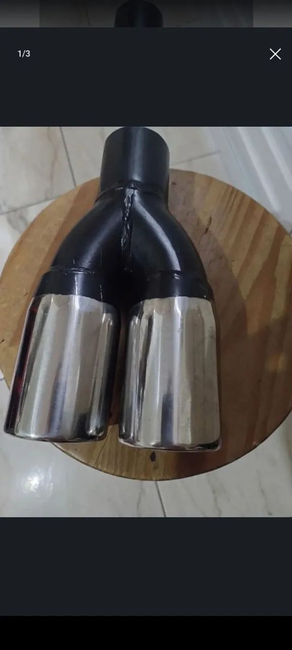 Ponteira dupla inox nova sem uso 120,00 reais - Foto 3