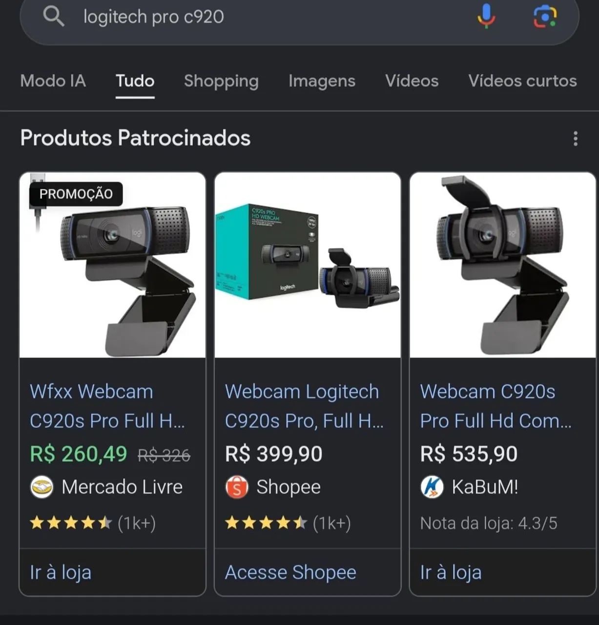 WEBCAM LOGITECH PRO C920 COM ÁUDIO PERFEITA  - Foto 4