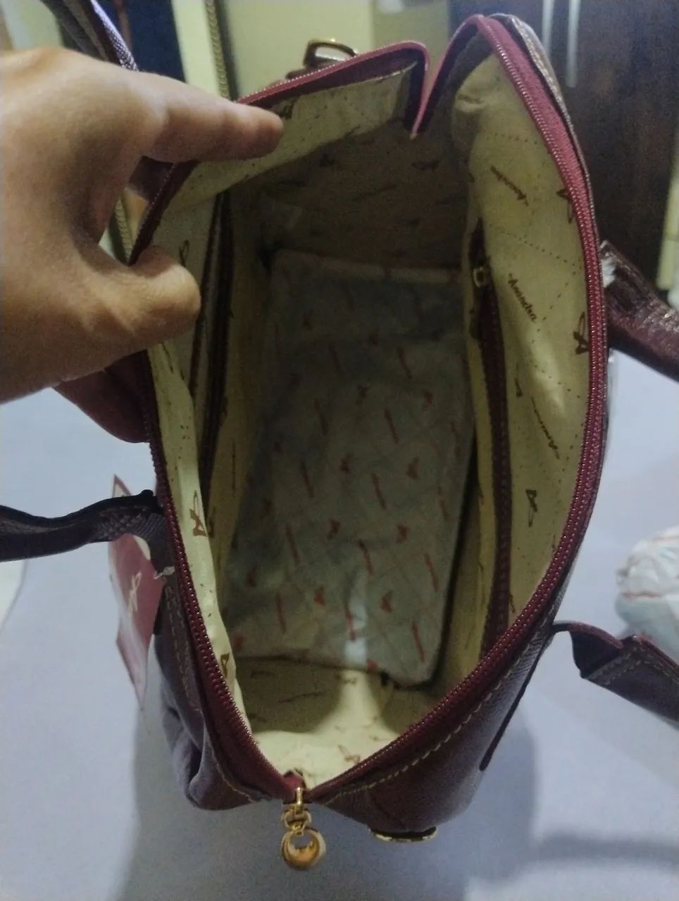 Bolsa de couro Roberta da Anandra  - Foto 5