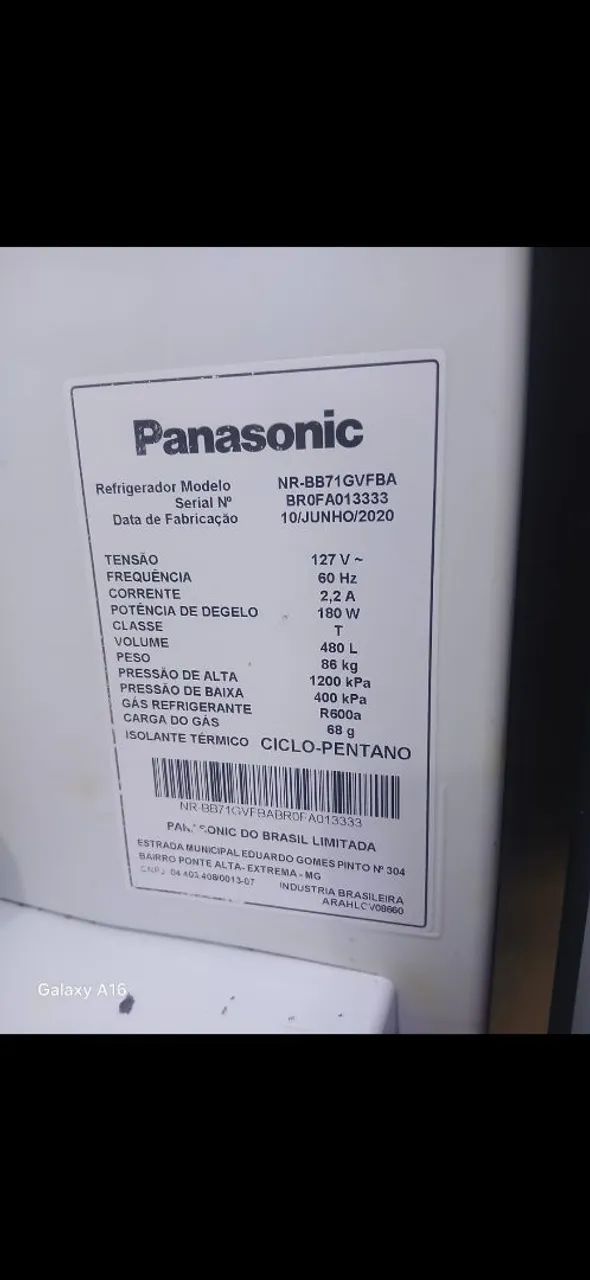  Geladeira Panasonic 