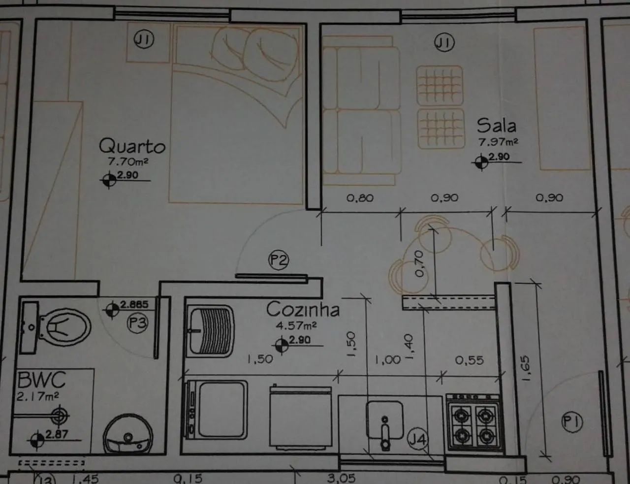 Apartamento um quarto 1/4 kitnet  - Foto 2