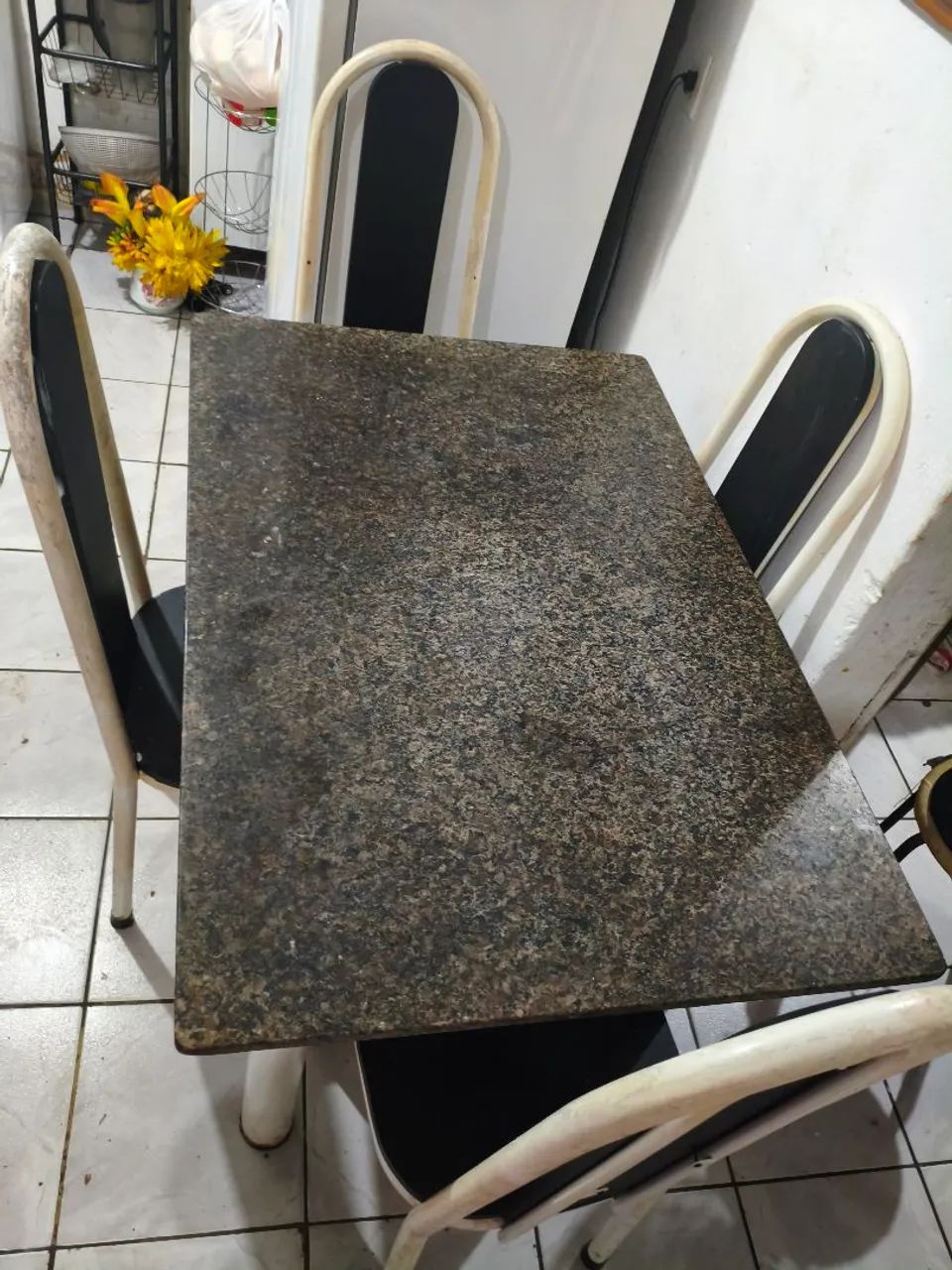 Mesa 4 cadeiras granito - Foto 3