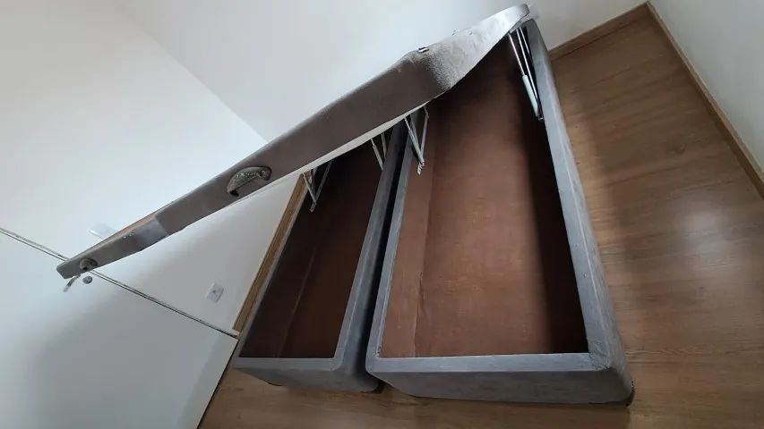 Cama e Colchão Queen com 2 baús - Foto 2