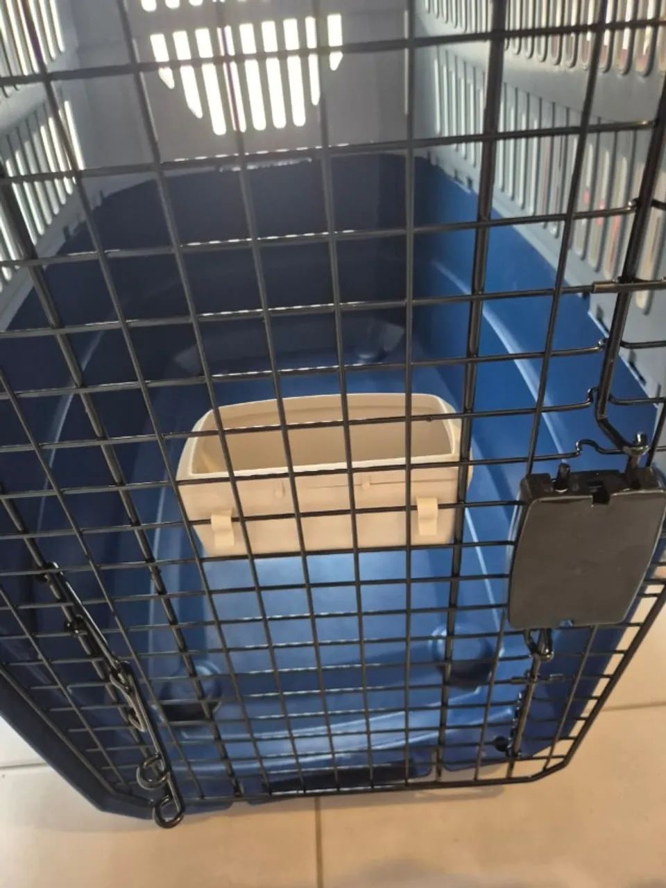 Caixa de Transporte em Avião para Cachorro Viaggio Azul e Cinza - Foto 2