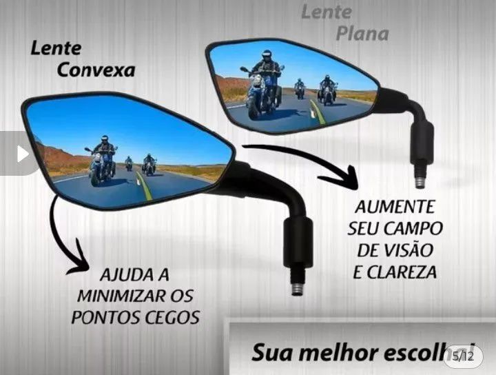 Retrovisor Z400 lente azul! - Foto 2